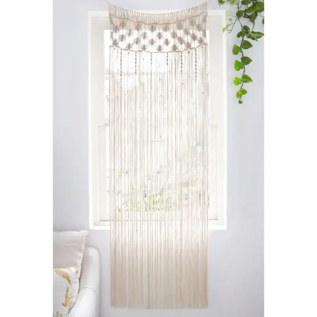 High quality hot sellinglong macrame curtain for Bedroom from India