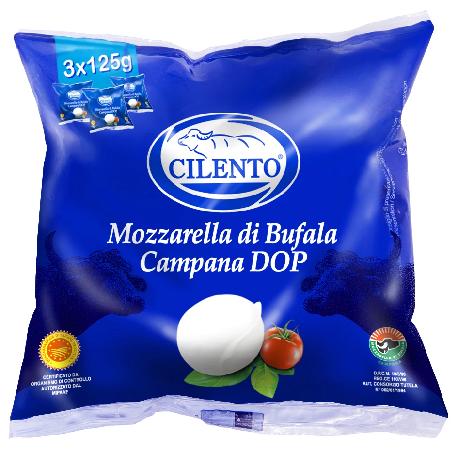 High quality Italian fresh cheese Mozzarella di Bufala Campana PDO Multipack 3x125g