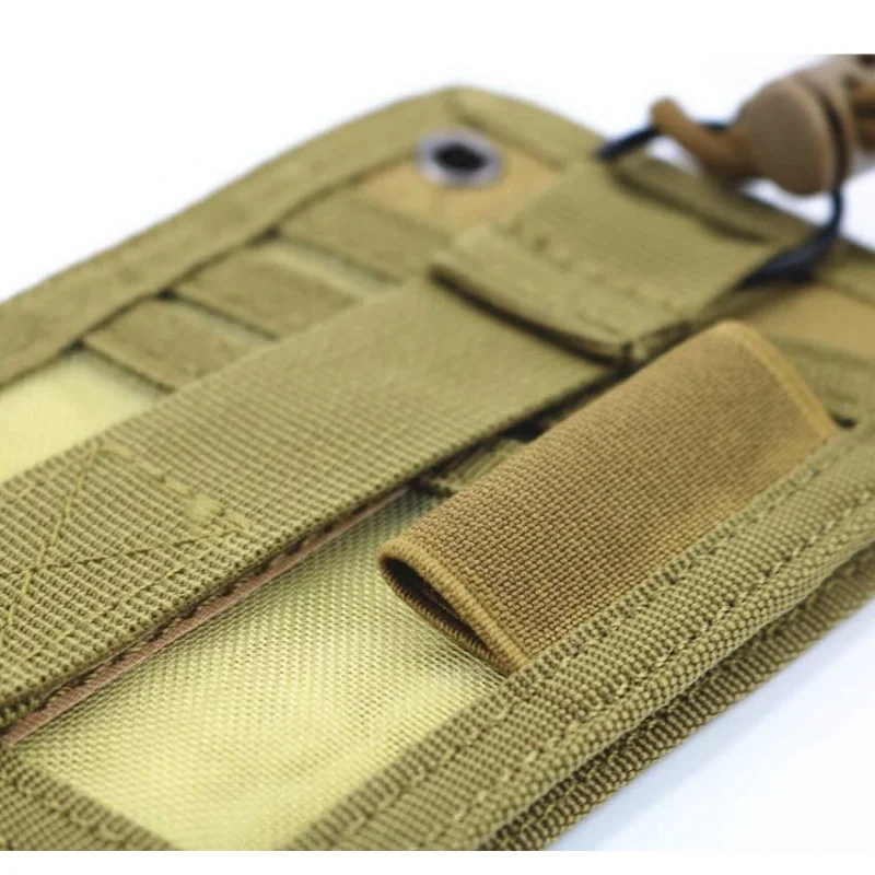 Tactical Multifunctional ID Card Pouch Neck String Lanyard Pen Holder for Outdoor