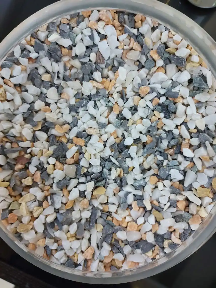 Mix color outdoor and indoor crushed chipping stone marble granite aggregate pea gravels