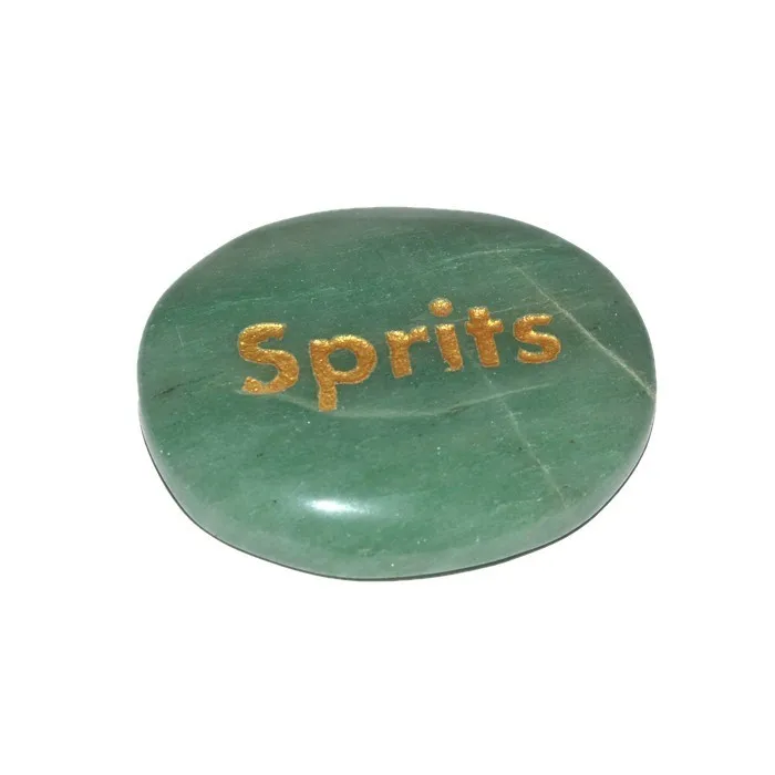 Buy Online Green Aventurine Sprits Engraved Stone : Green Aventurine Sprits Engraved Stone For Sale