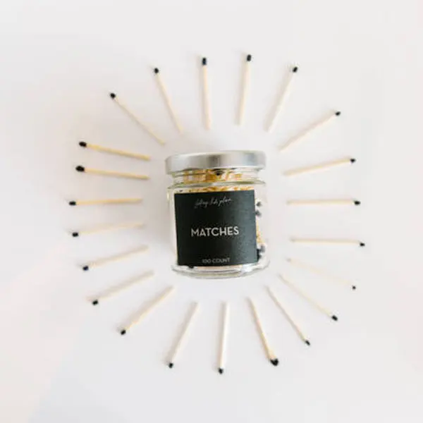 Custom Multicolor Bottles Glass Jar Colored Head Safety Matches