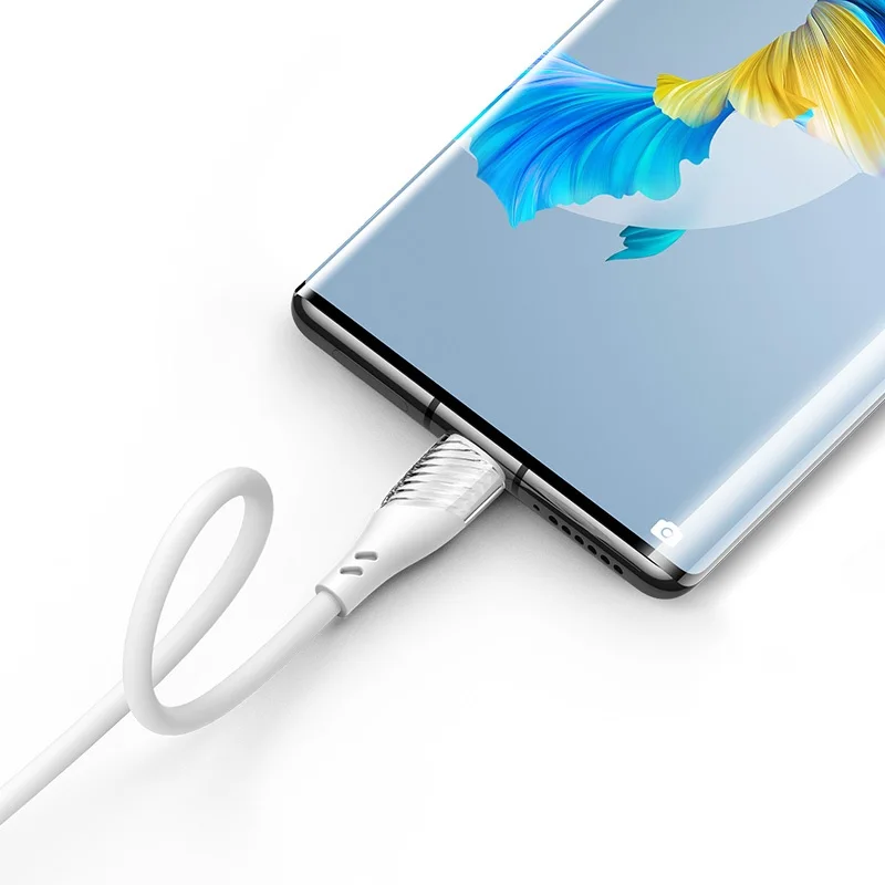 
2021 Usams New Arrival U65 Charger Data Cable For Iphone Type-C Liquid Silicone 3A 2A 