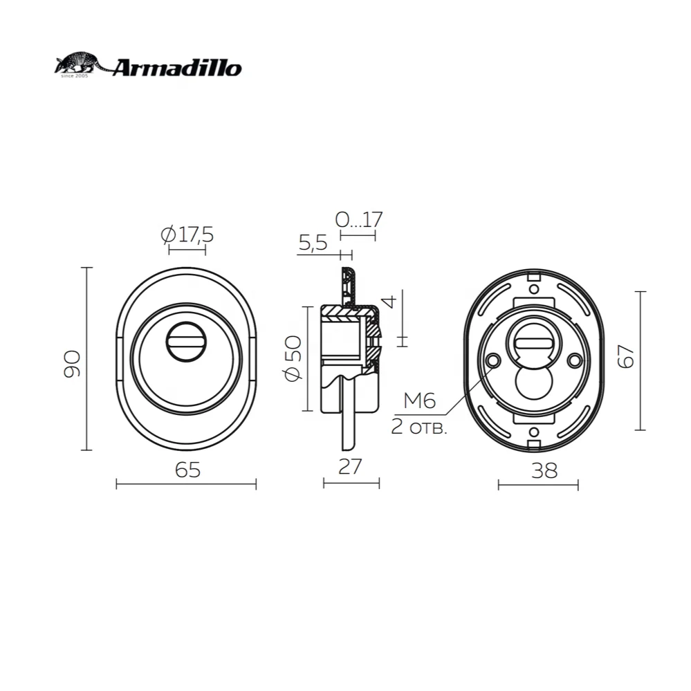 High Security Systems Cylinder Defender for exterior door