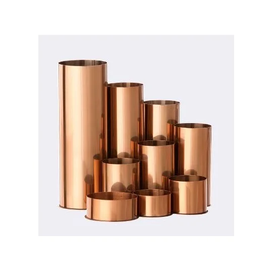 Amazon best seller copper Tube Vase Creative Living Room Home Decoration Flower Vase copper Vase from Indian supplier