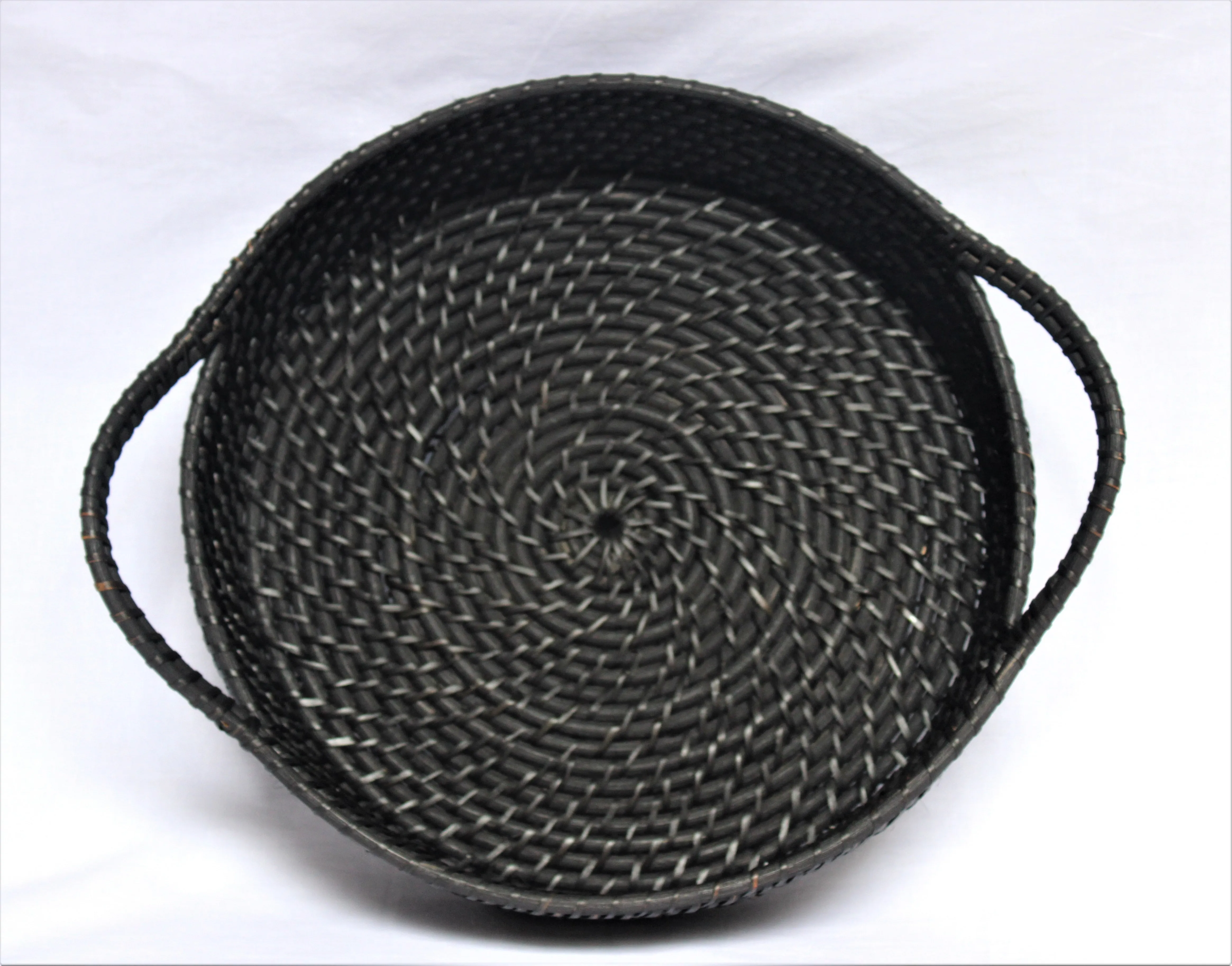  Корзина для хранения из ротанга плетеная корзина фруктов декоративный поднос ротанговая большая круглая ручной работы натурального