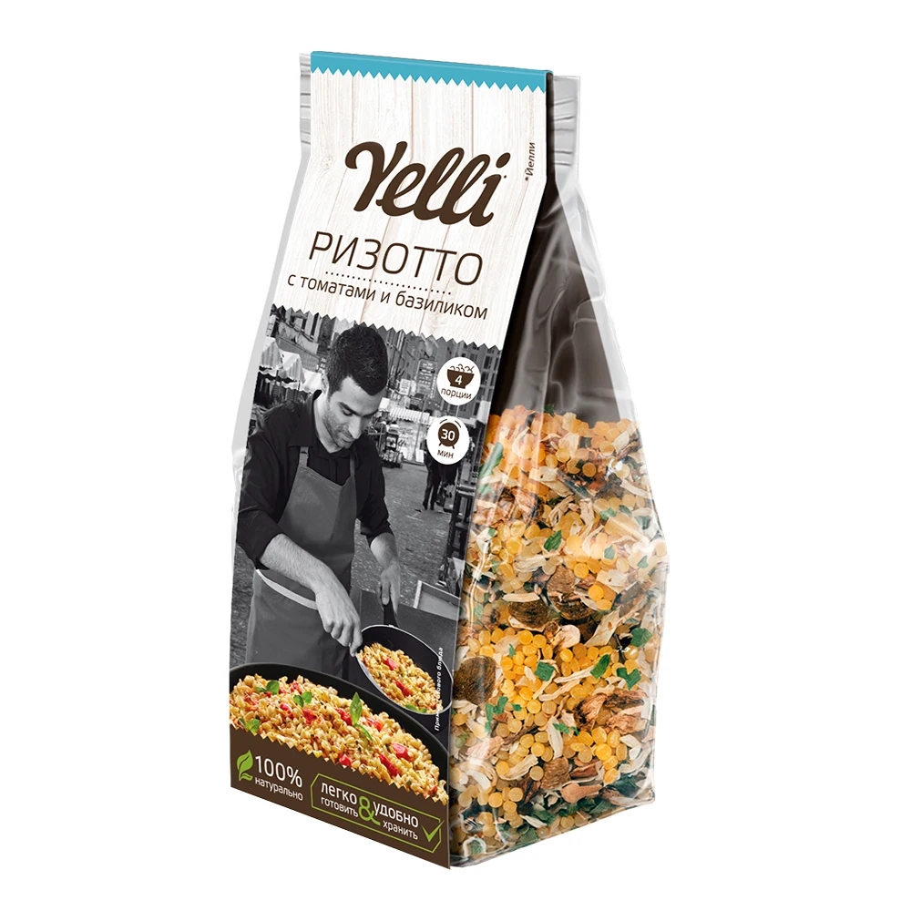Packed risotto woth tomato & basil 250g, organic food