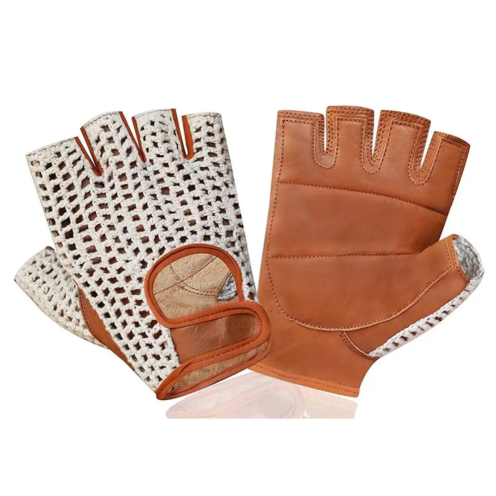 New Soft top quality Half Finger Gloves Outdoor Sports leather Bicycle Cycling Gym Gloves Custom OEM Logo