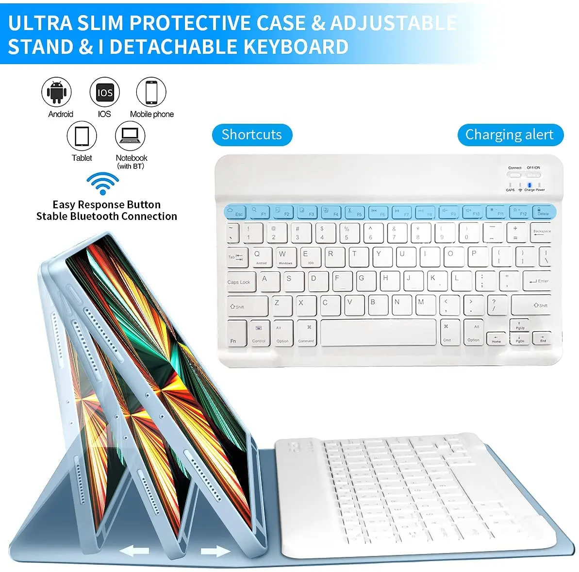 Smart Tablet cover For iPad pro 11 2021 Magnetic keyboard case Anti-fall With Pencil Holder Waterproof For iPad Pro 11 Inch Case