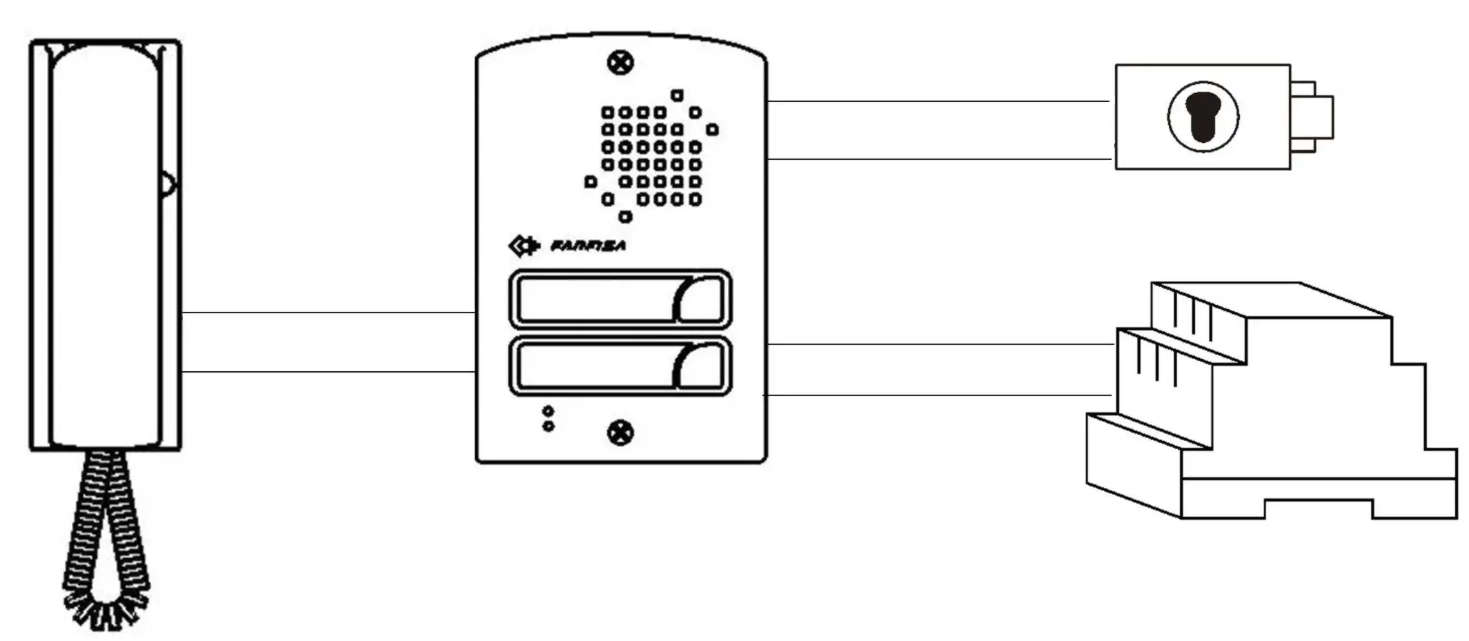 50% off Italian Farfisa 1UP audio intercom kit for building villas