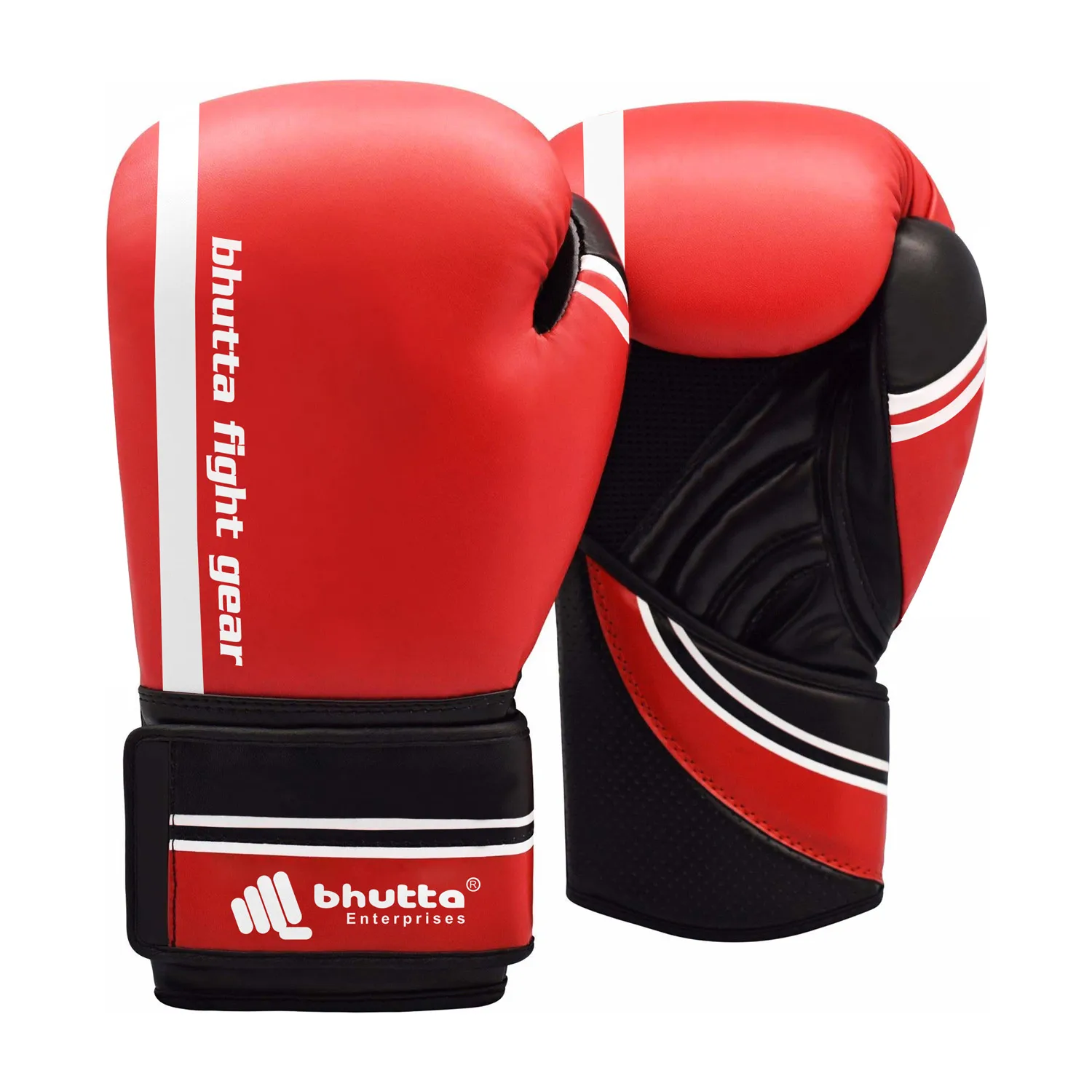 Red Printed Leather Boxing Gloves made in Pakistan
