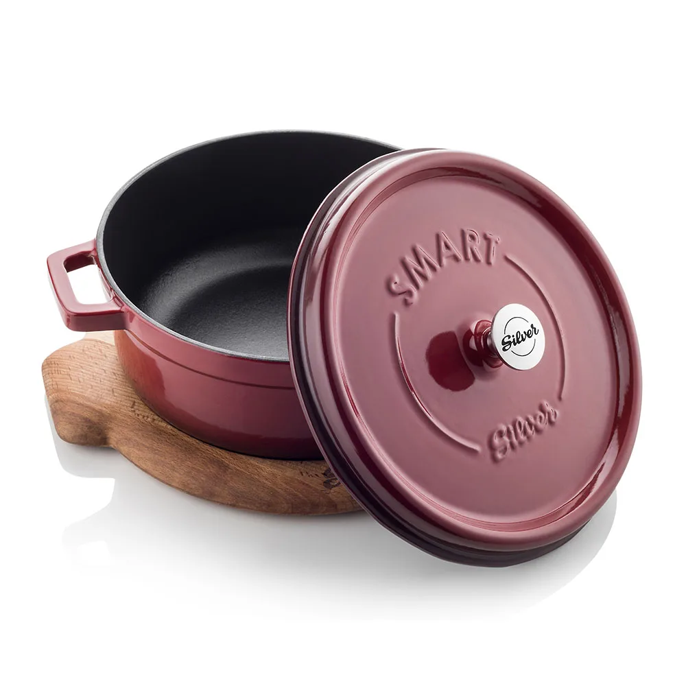 Высококачественная голландская духовка, чугунная кастрюля, эмалированная голландская духовка, чугунная Кастрюля 24 см, набор домашней посуды для приготовления пищи, Сделано в Турции