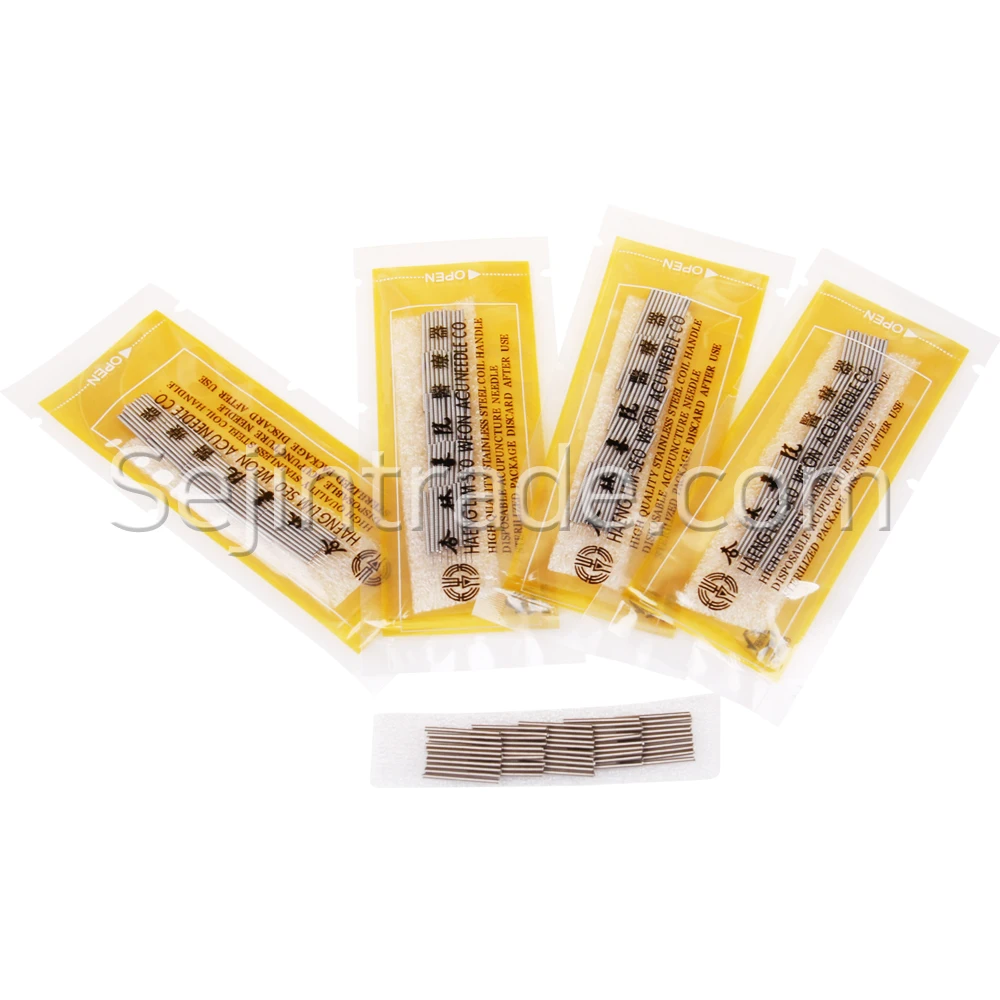 
16x7mm HAENGLIM Stainless Steel Korea Hand Acupuncture Needles, Disposable Sterile Sujok Needle, Pouch Package (10,000 PCS/BOX) 