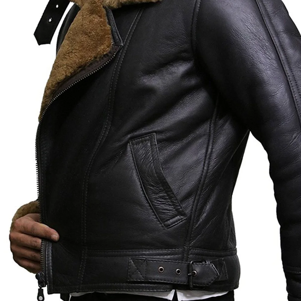 
Top quality Outdoor Shearling Jacket For Men/Custom Made Winter Wear Shearling Jacket 