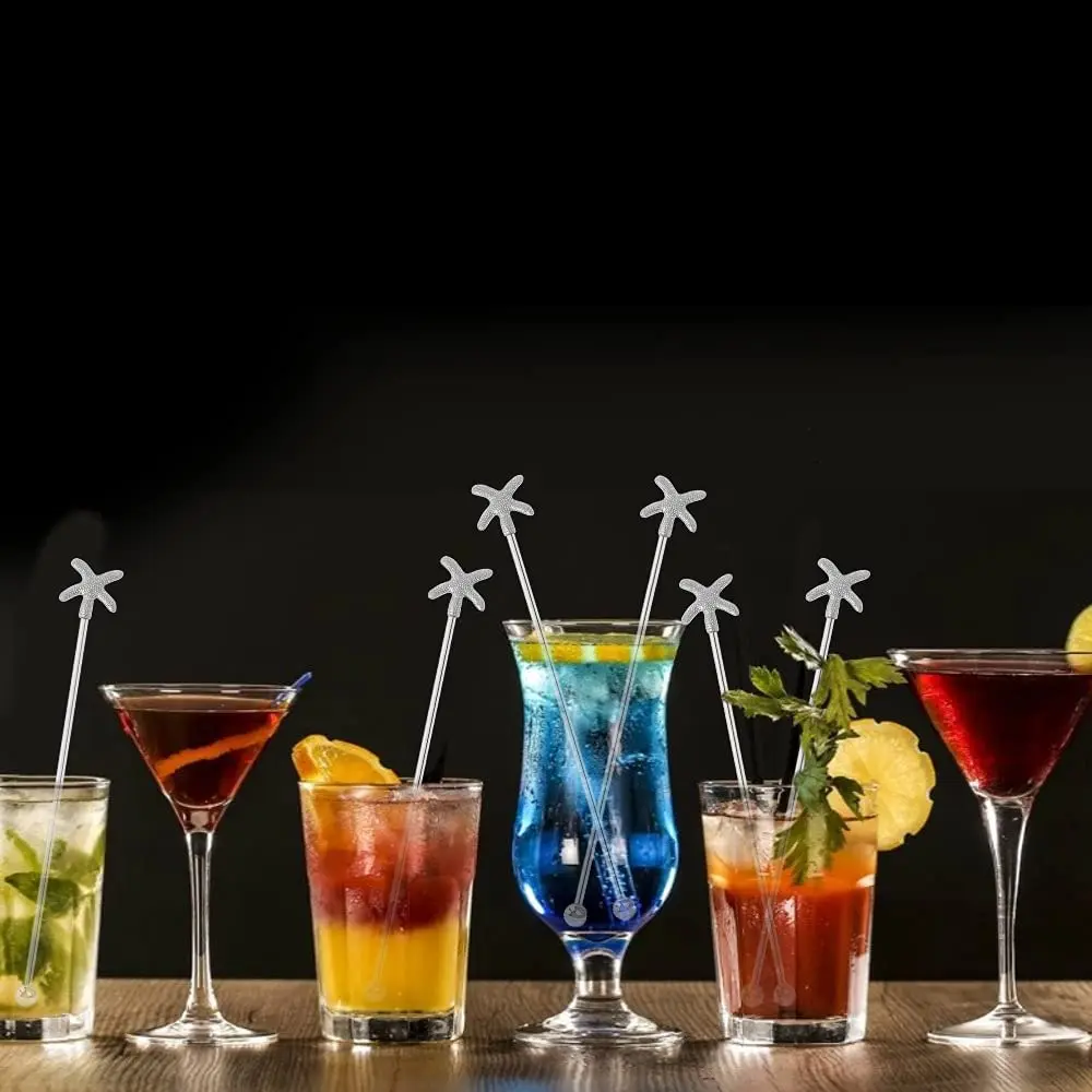 Multi Size Multi Design Aluminum Coffee Beverage Stirrers Stir Cocktail Drink Swizzle Stick Metal Top For Home Hotel and Bar.