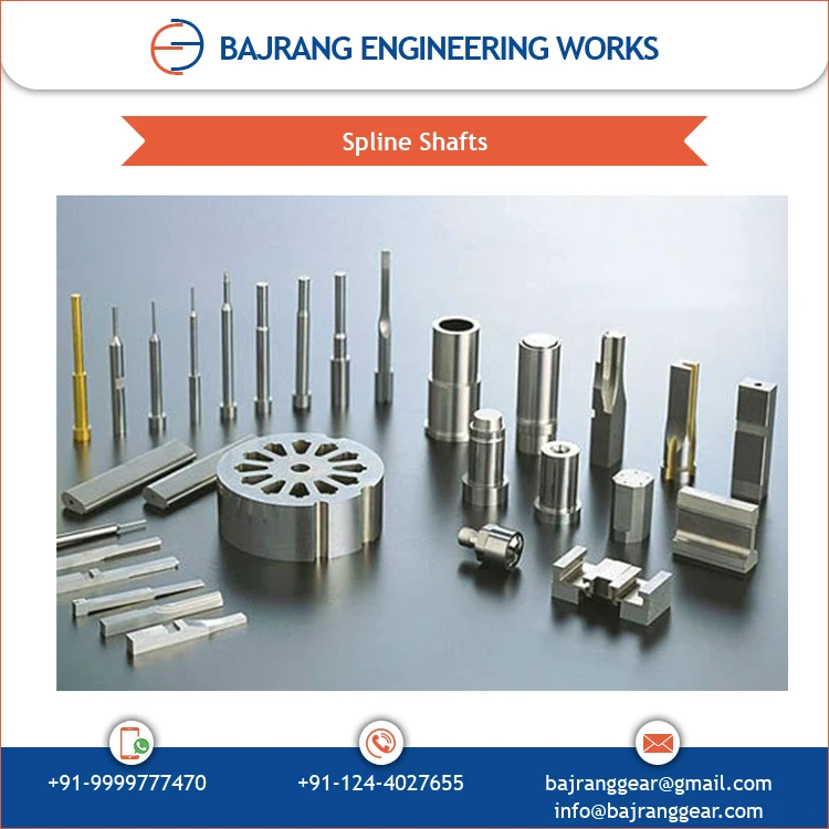 Exhibiting Highest Standard Proven Quality Stainless Steel Material Spline Shaft at Low Price