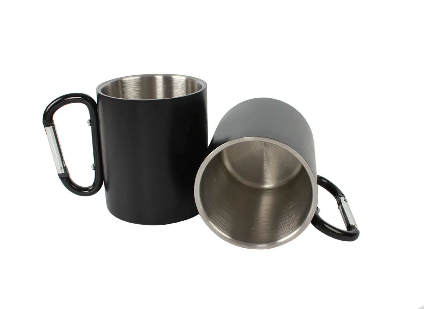 Coffee Mug BPA Free Stainless Steel Cup with Carabiner Handle