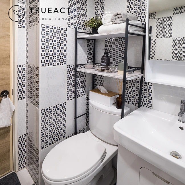 2-tier MDF shelf Space-Saving the Toilet Shelving Unit | Bathroom | Taiwan | Chrome | toilet shelf | space saver | organizer