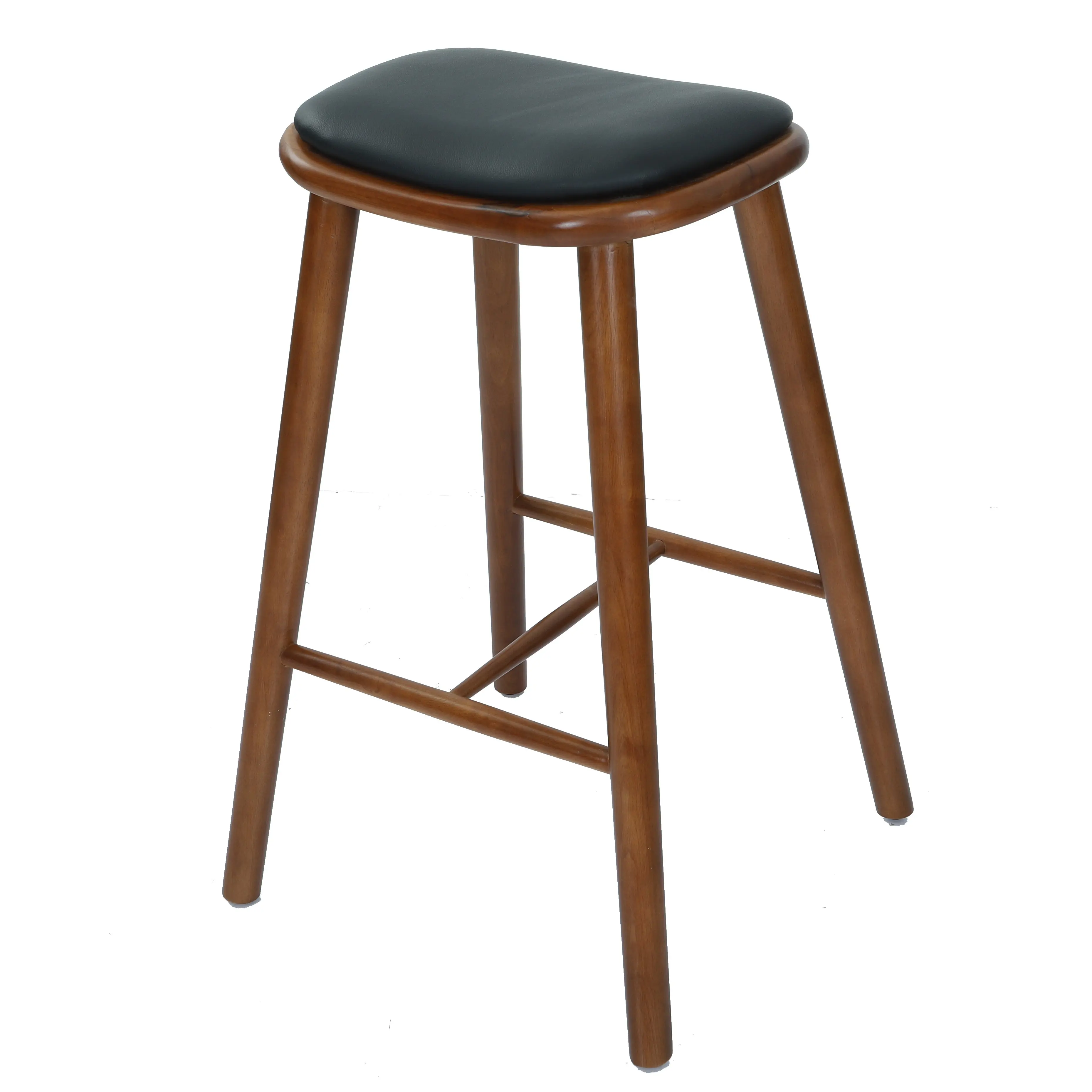 High Stool Barstools rubber Wood Nordic Bar Stool Modern Minimalist Bar Chair