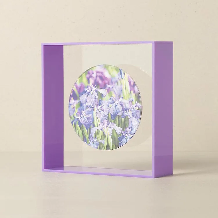 Circle Photo Design Trendy For Wall Or Desktop Colorful Best Quality Acrylic Box Frame