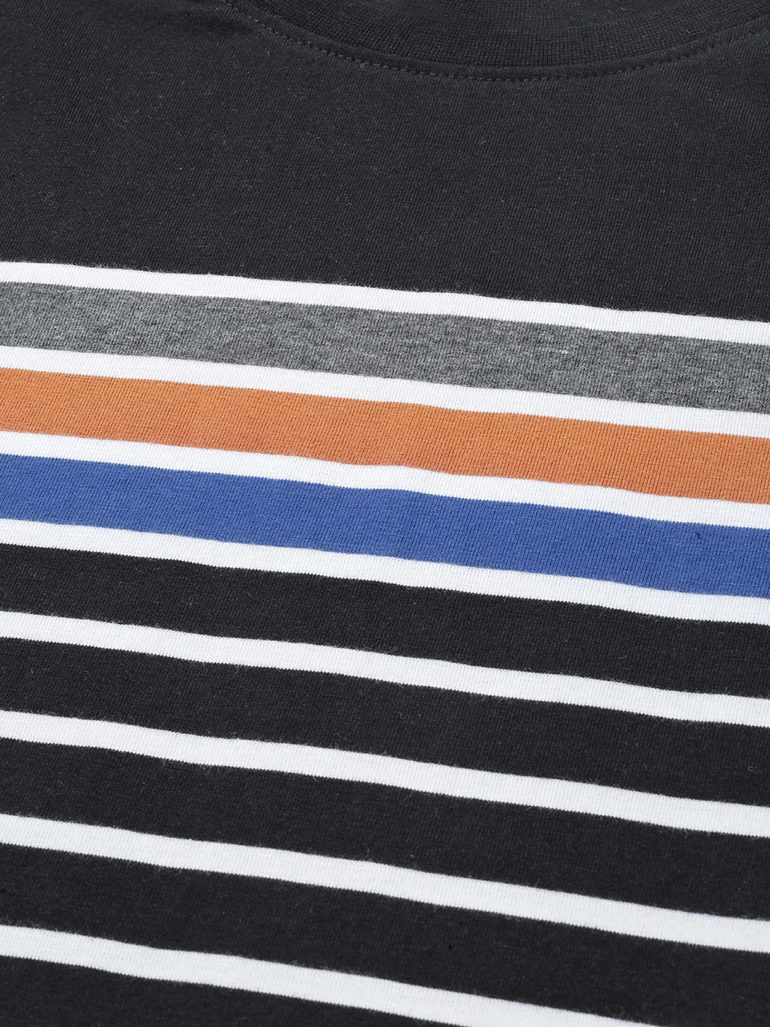 Мужская черно-белая футболка в полоску из чистого хлопка с круглым вырезом 2021 на заказ 100%