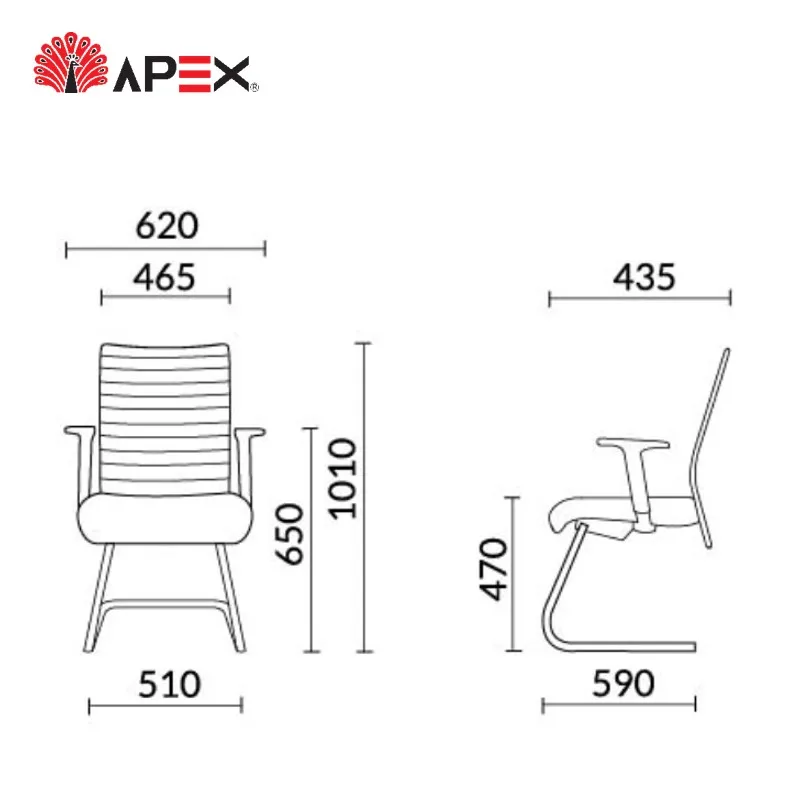 Minimalistic Elegant Becko Series Office Furniture Adjustable Backrest Synthetic Leather Chairs Visitor Guest