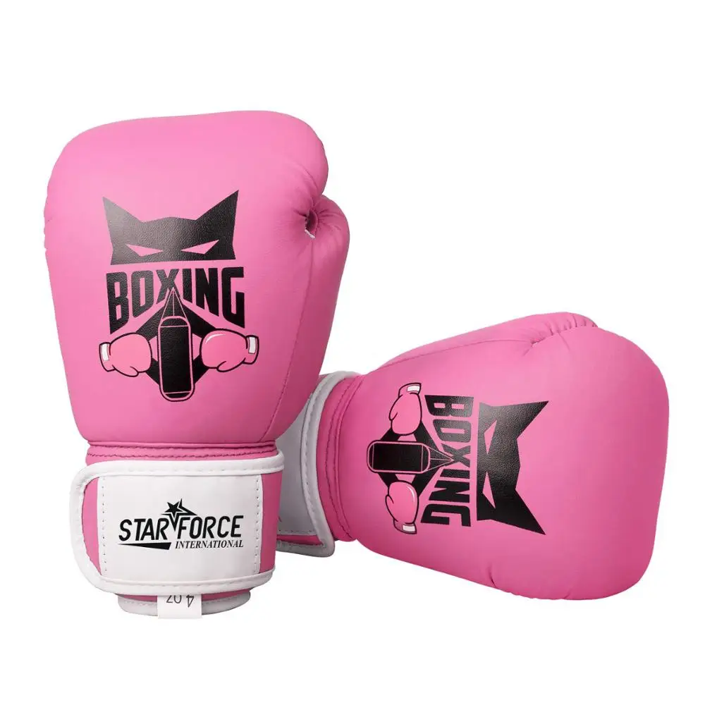 Fashion PU Leather Boxing Gloves for Training Martial Arts New Black Red OEM Logo Thai Color Material Adults People Origin Type