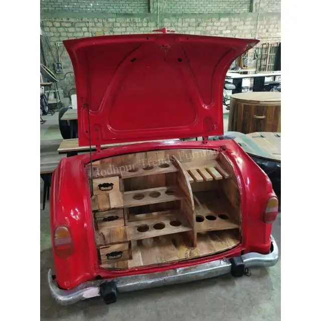 Modern Creative Furniture Vintage Red Ambassador Wine Bar Setup Wine Counter Bar Tables