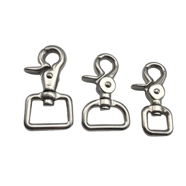 Pet dog leash hook stainless steel trigger swivel snap carabiner hook