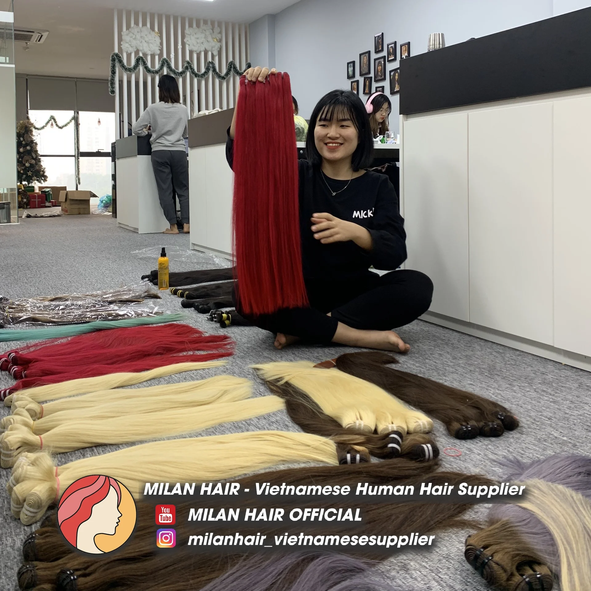 Оптовая продажа высококачественные прямые пучки костей с двойным рисунком множество цветов выровненные необработанные вьетнамские человеческие волосы кутикулой