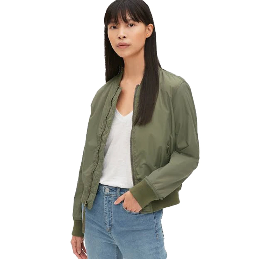Black Wool With White Rib Sleeves Button Front Pockets Varsity Women Jackets