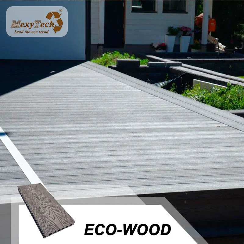 traditional style strong uv resistance wood plastic composite wpc floor decking decking for park and garden