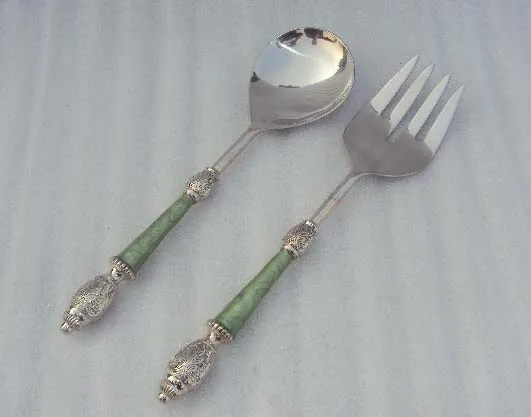 Stainless Steel Spoon and Fork With Mother Of Pearl Handle Cutlery Set Includes Fork and Spoon Modern Design Cutlery