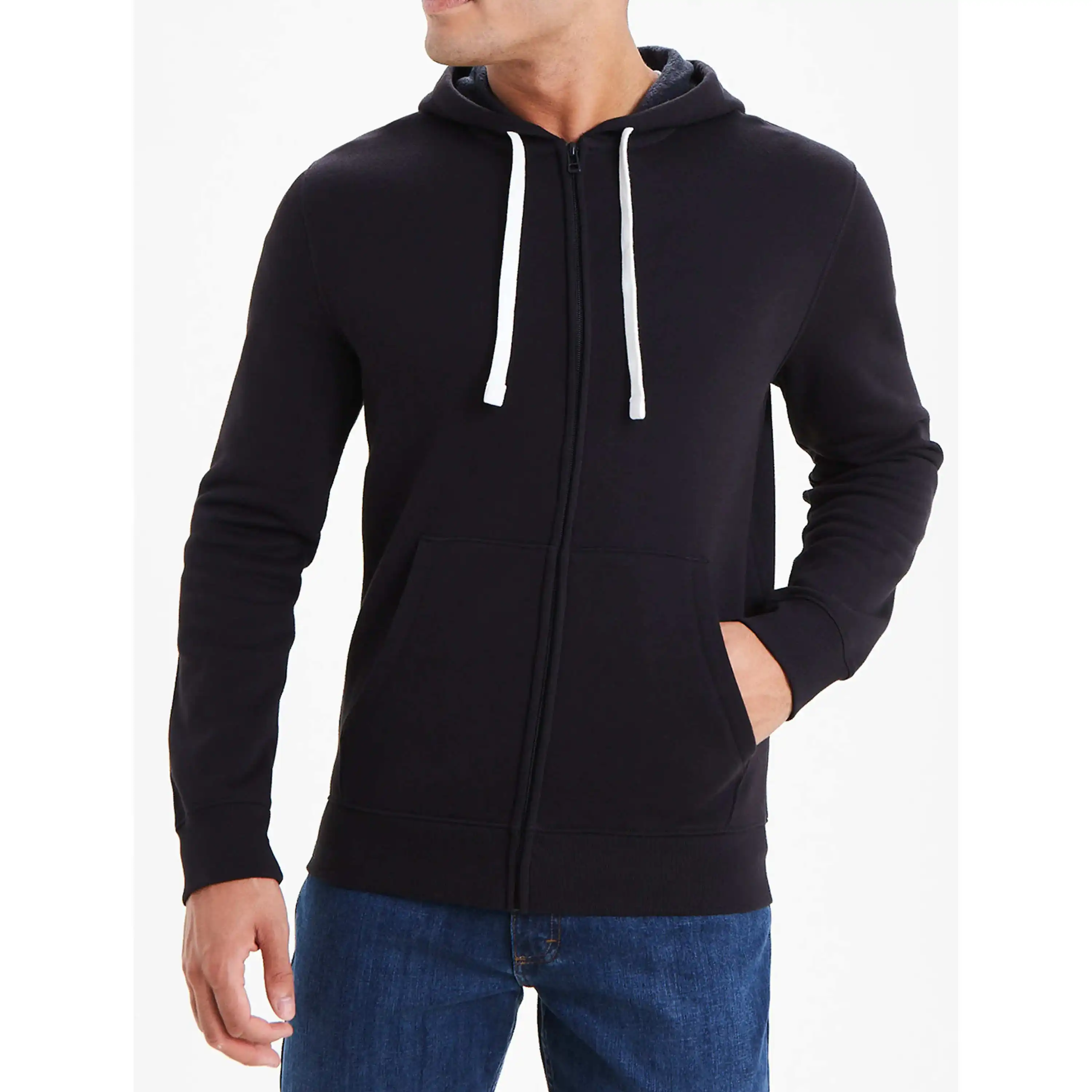 Men Long Sleeve Zipper Hoodies Custom Casual Winter Men Hoodies Sweatshirt