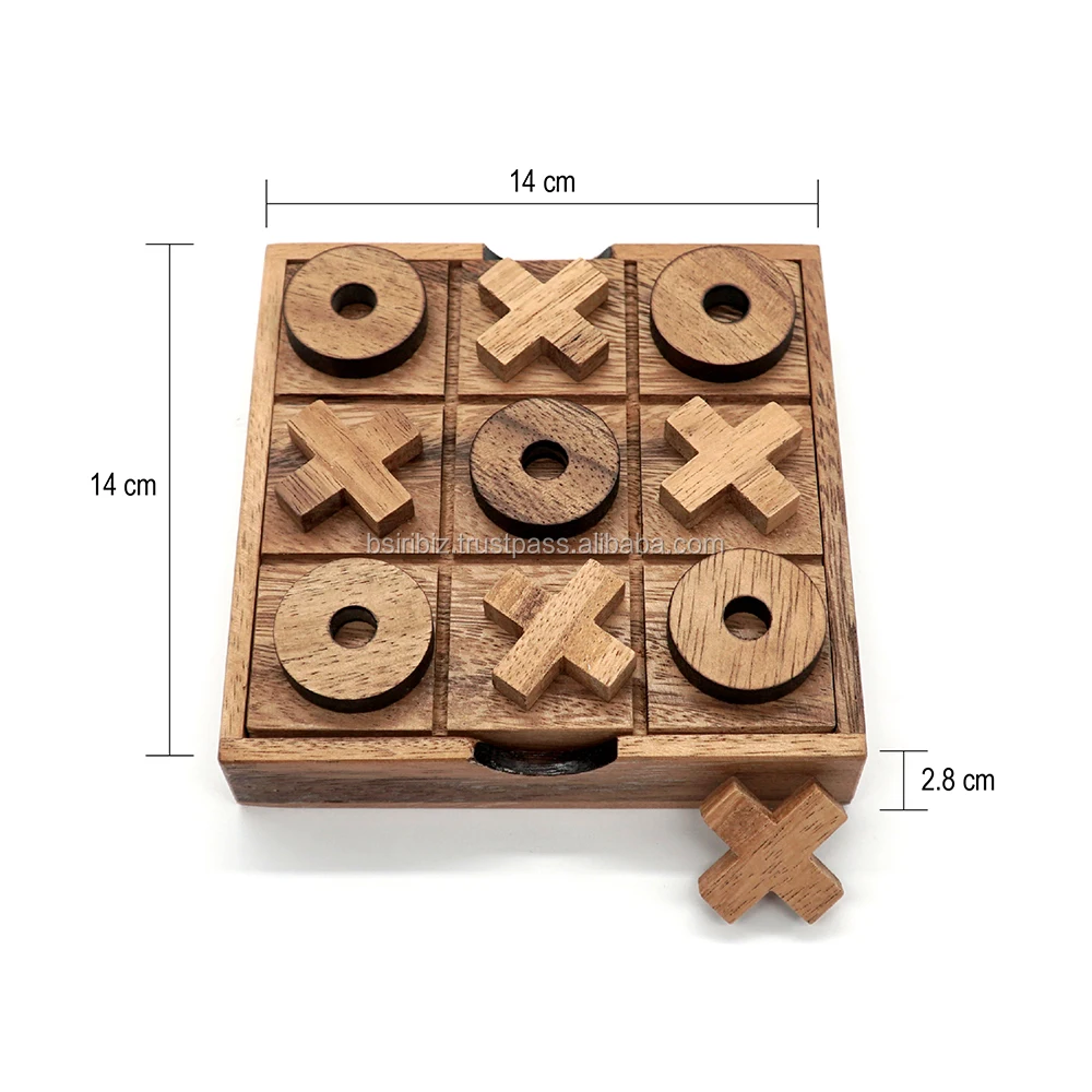 Tic Tac Toe Wood Board Games for Kids and Family Games for Mall Entertainment Party