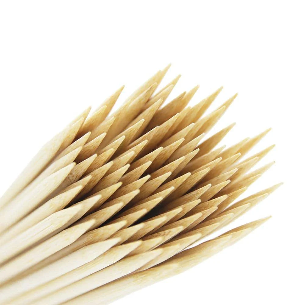 Wholesale Wooden Barbecue Sticks Custom Logo Food Bbq Bamboo