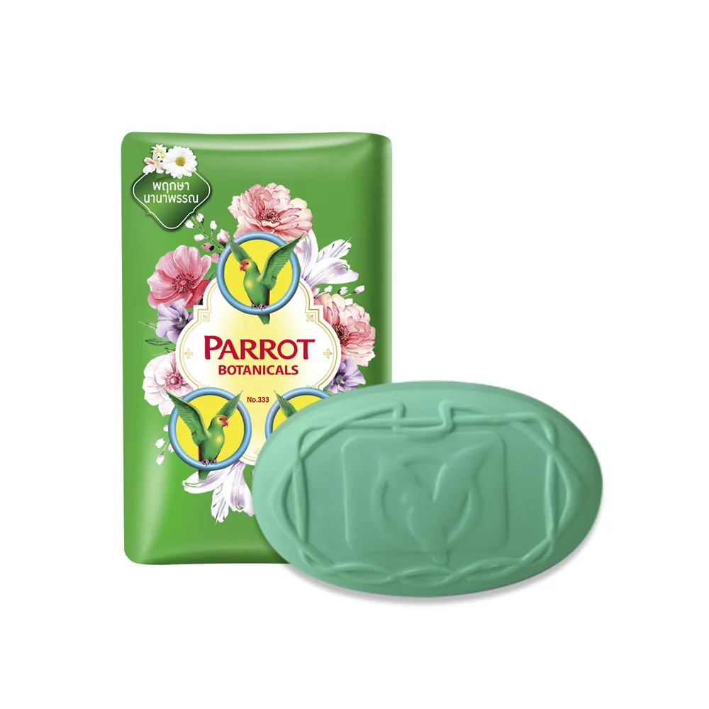 Thai Parrot Botanical Soap, Relaxing Floral Fragrance 6 X 60 g