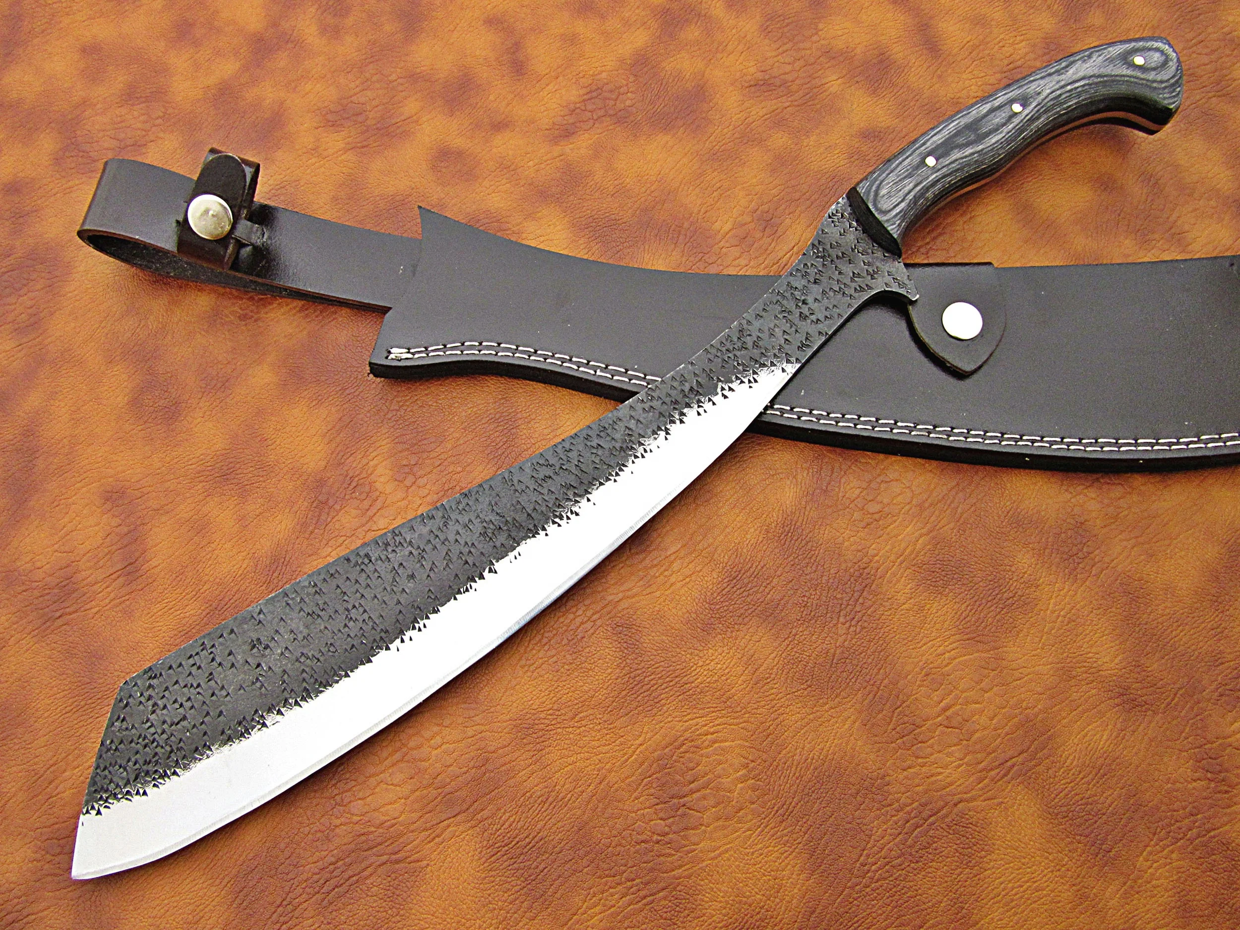 100% Высокое качество стяжная муфта из углеродистой стали мачете/кемпинга выживания на открытом воздухе нож с деревянной ручкой натуральная кожа высокое оболочка SCW-M-0011