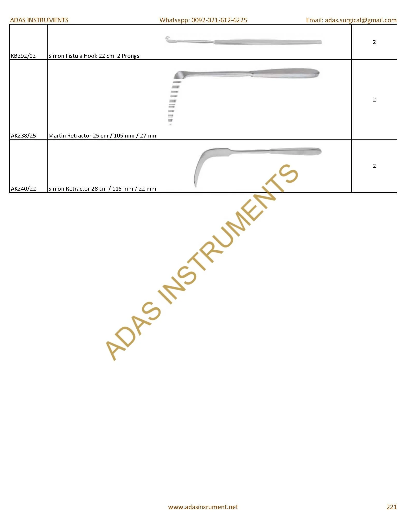 Vaginal Uterus Extirpation instruments set