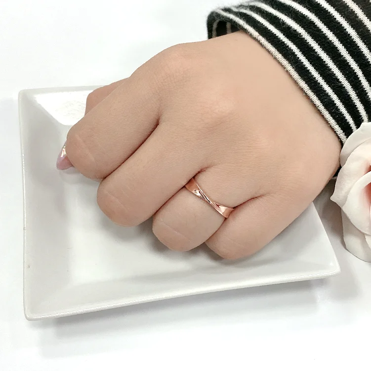 Taiwan Jewelry Silver Couple Ring With Love