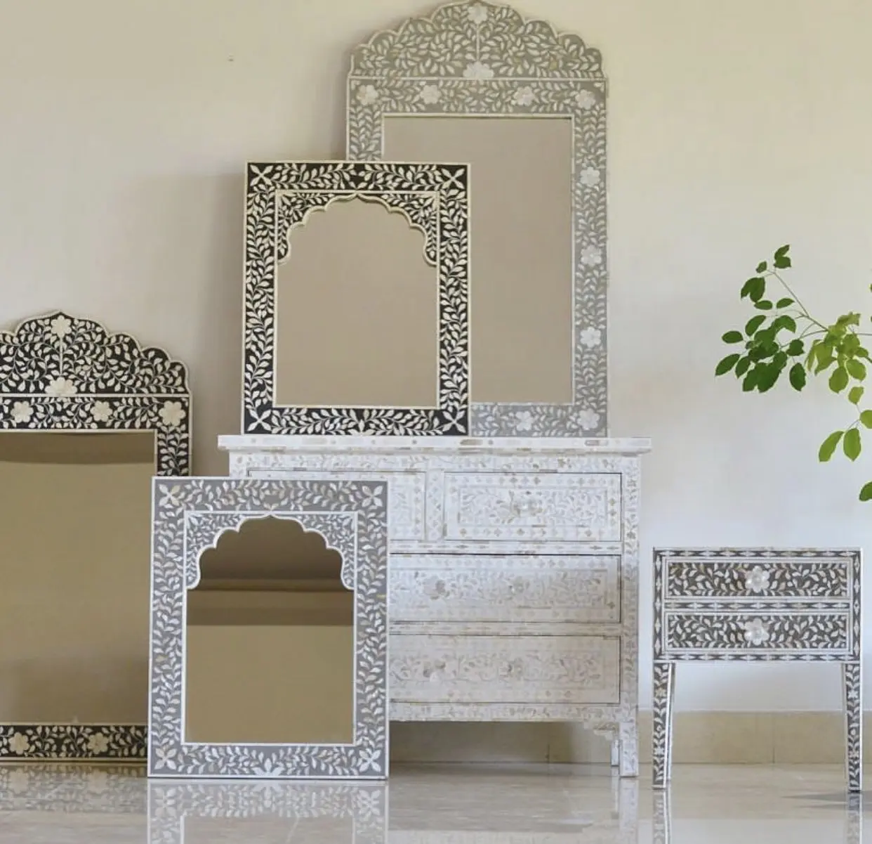 Bone Inlay Chest Drawer manufacturing company india Customize services available