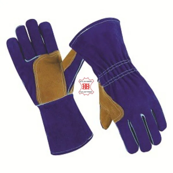 Sheepskin Cotton Latex Coated Silver 5 Fashion Gloves for