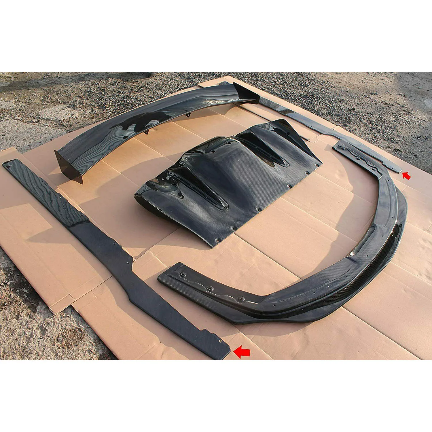 Side Skirts Carbon Fiber fits F 458 Italia Liberty Walk style