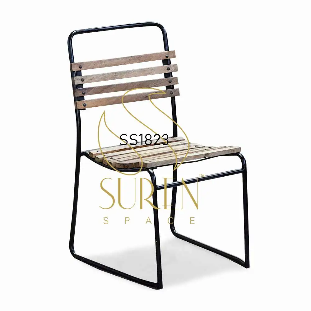  Mango Wood Metal Designer Industrial Chair Stylish Modern Design Futuristic Retro Indian Jodhpur Style Restaurant