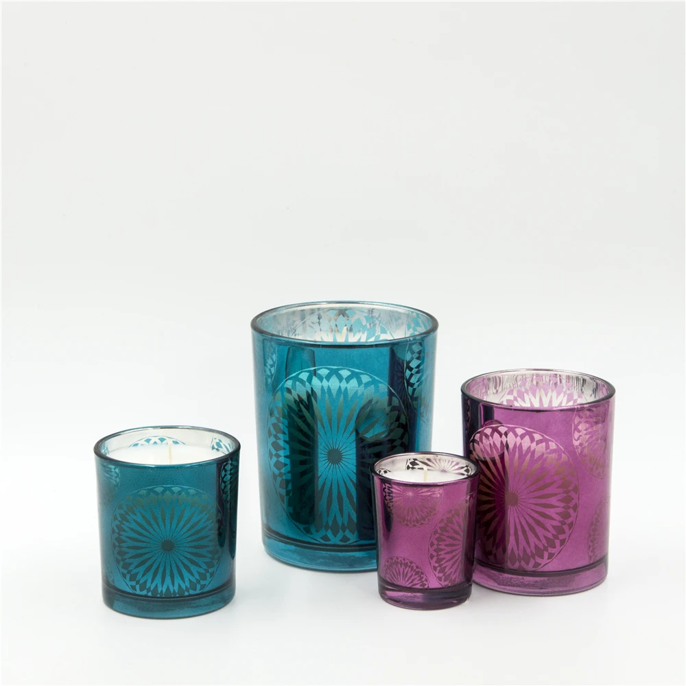 Smokeless Soybean Wax Colorful Handmade And Home Aromatherapy Use Scented Candle In Crystal Glass Jar