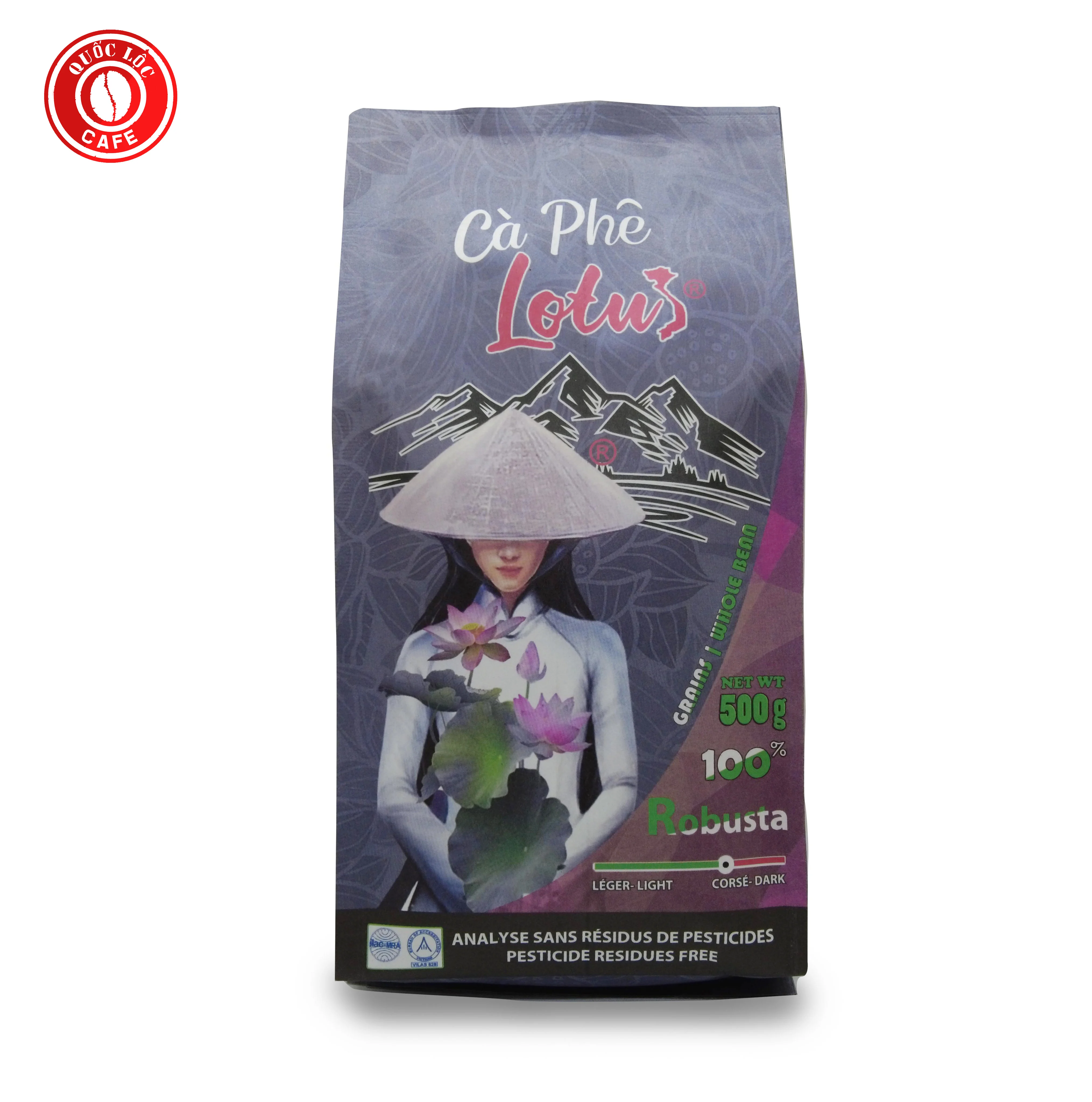 
Packing in Bag 12 months Shelf Life Hot Air Roast Type 100 % Robusta Lotus Robusta coffee from Vietnam 