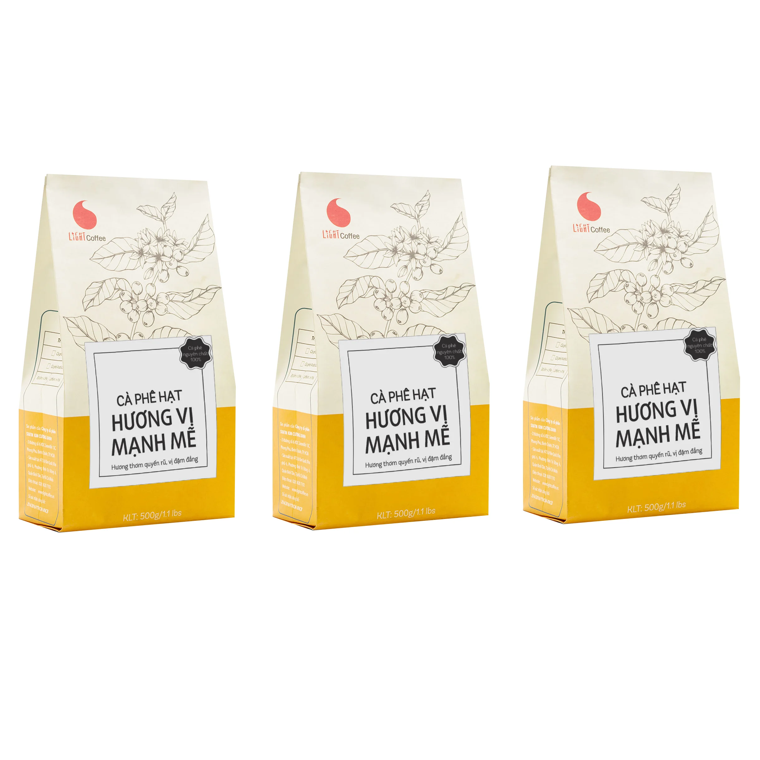 
 Светло-кофейные БРЭНД со вкусом сильные жареные кофейные зерна с сроком годности 24 месяца с чистыми ингредиентами во Вьетнаме  