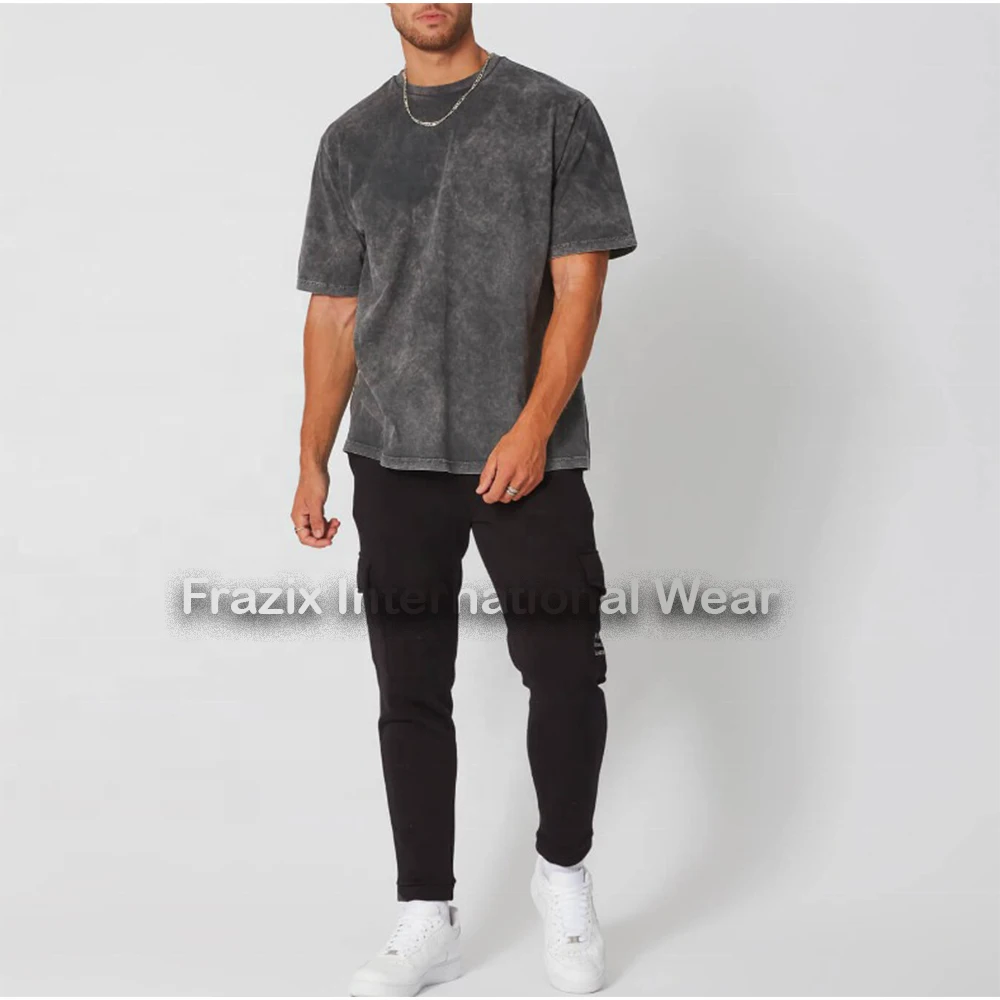 customized men Acid Wash T-shirt hot sale product for sale