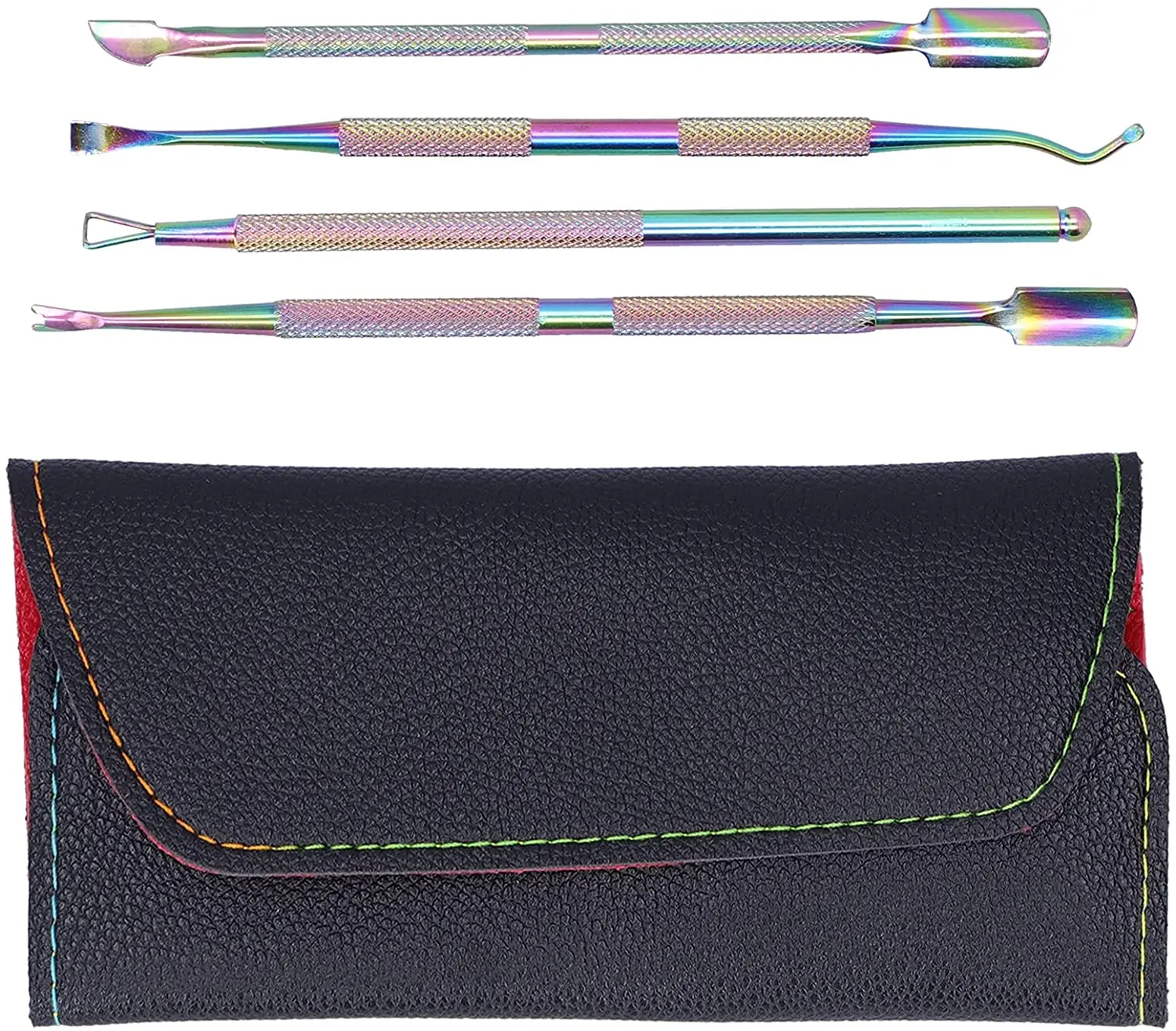 Stainless Steel Cuticle Pushers Set Double-Headed Nail Art cuticle pushers made with high grade Japanese Steel by Life Care.