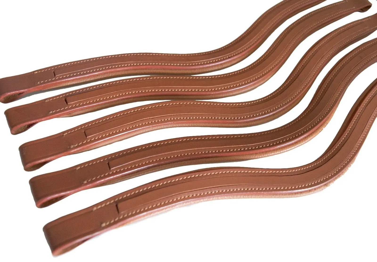 Customized Size Shape Plain Empty Channel Leather Browband